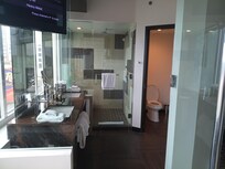 The bathroom of our room in the platinum building