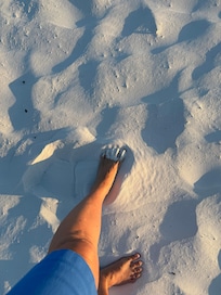 White as sugar cool sand