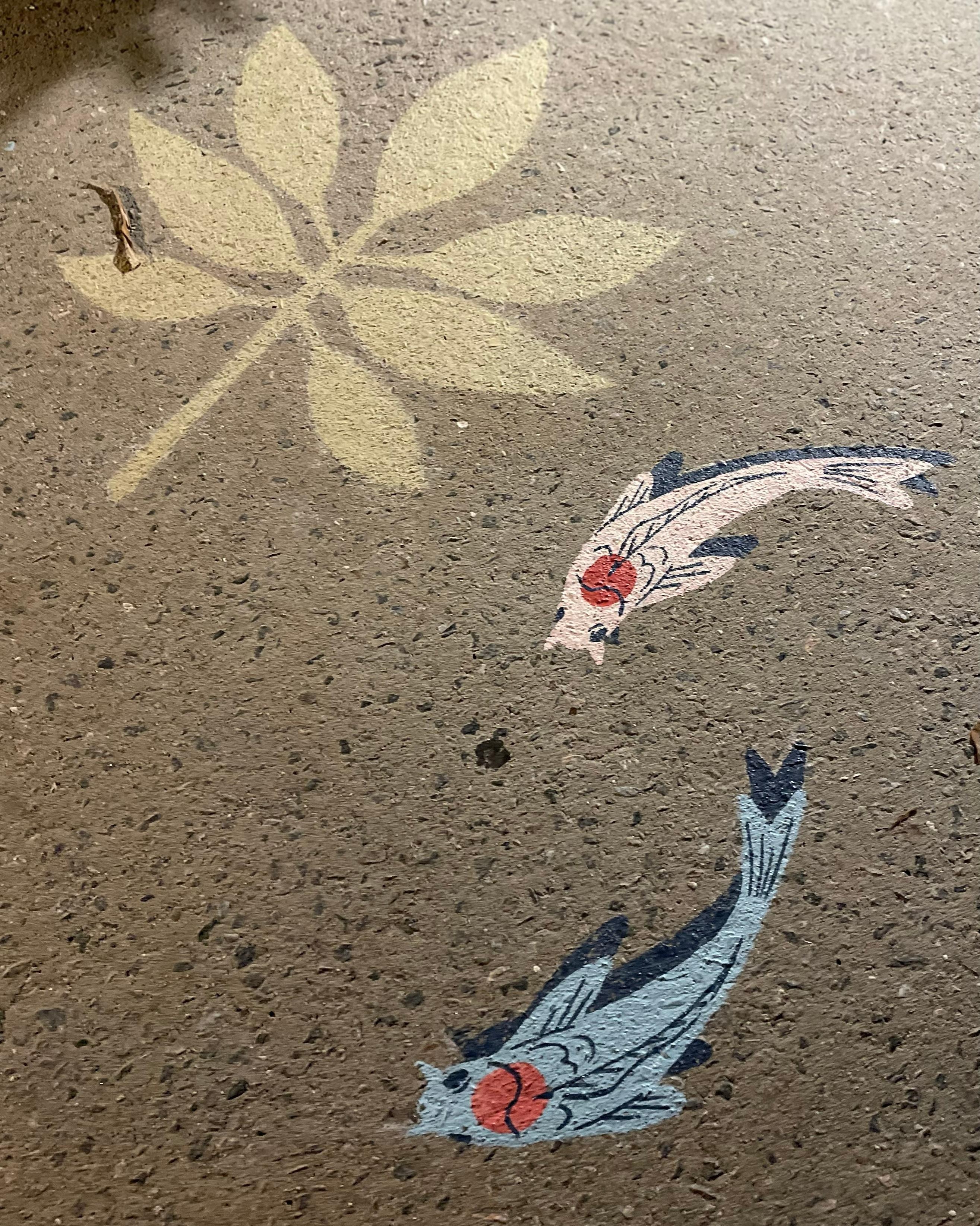 The sculpture garden walkway