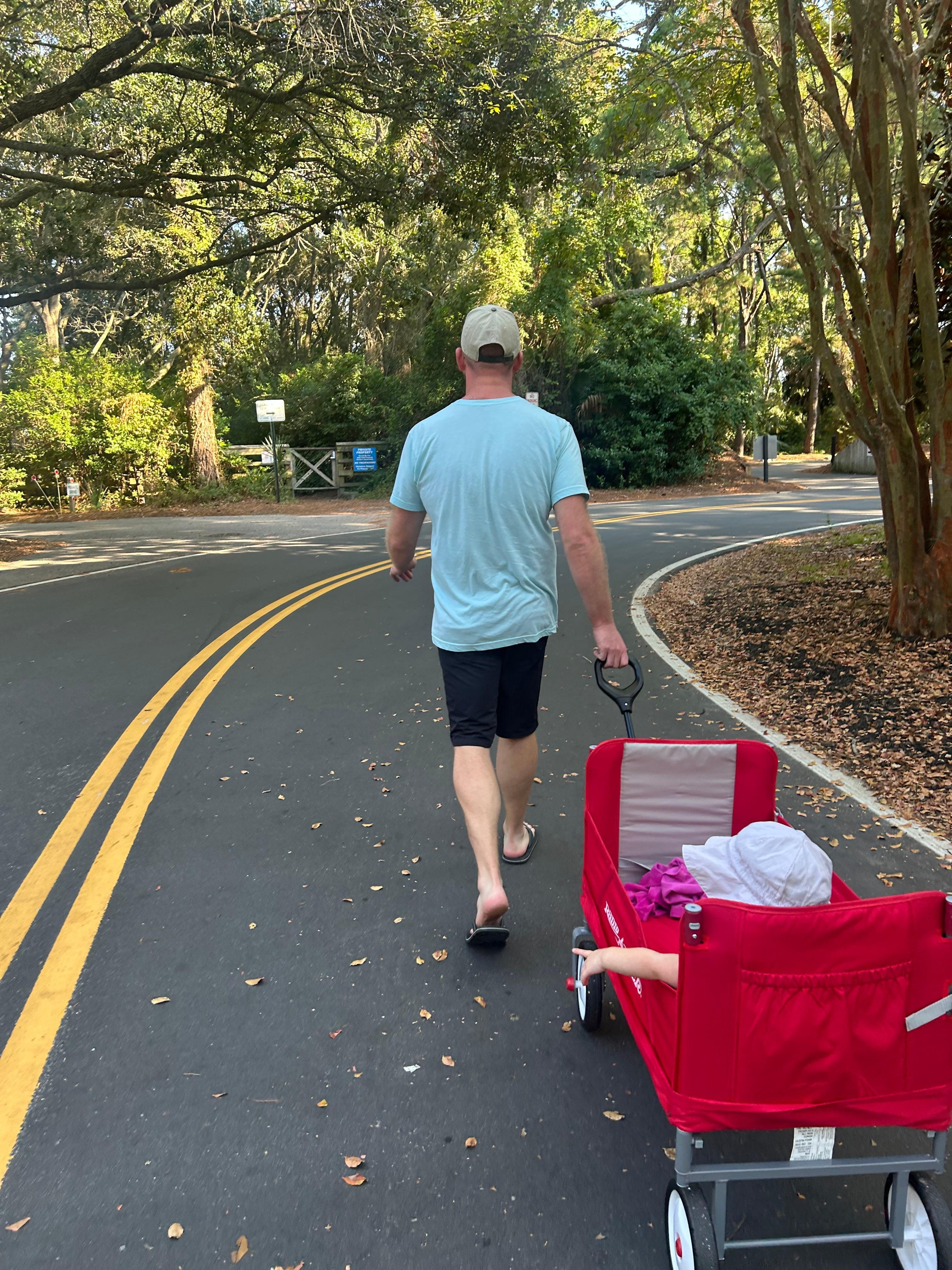 Photo of us approaching the private beach access. Such a short and easy walk from property to beach
