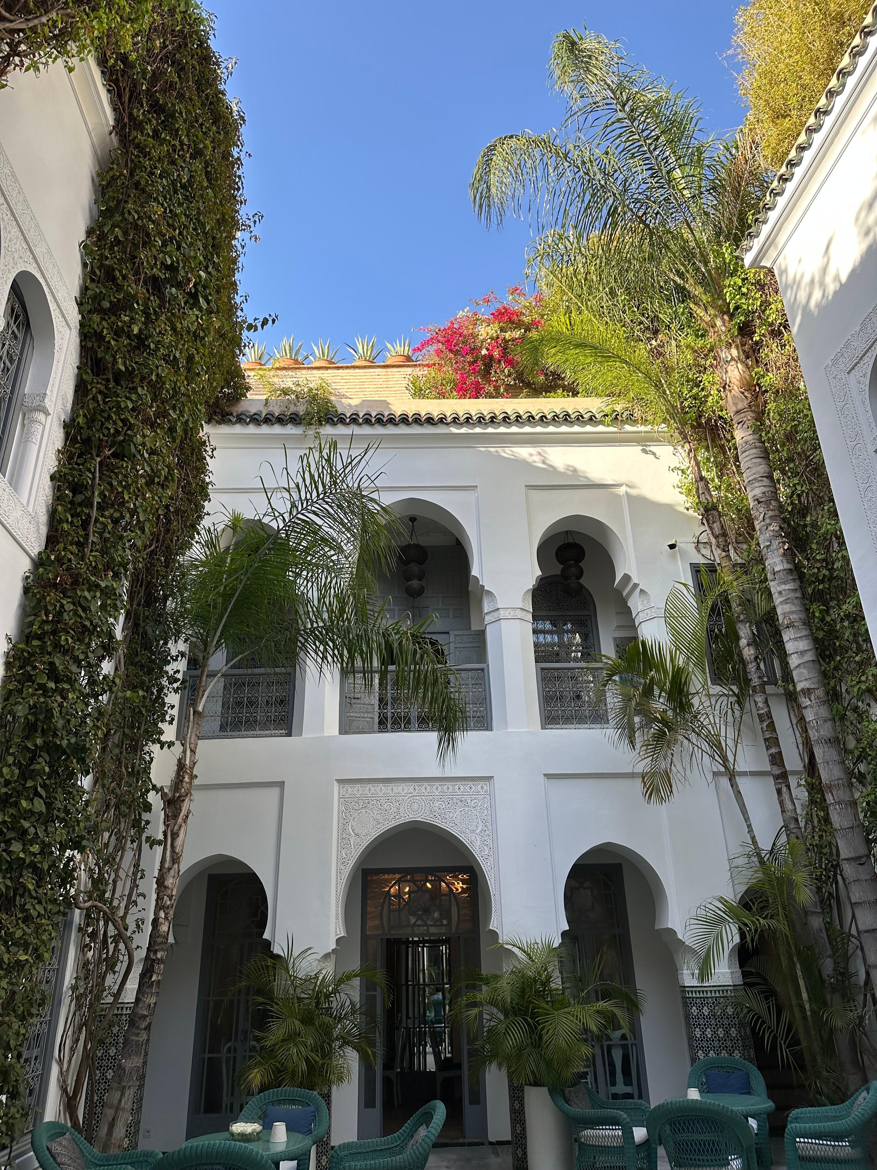 The courtyard garden at Riad Idra