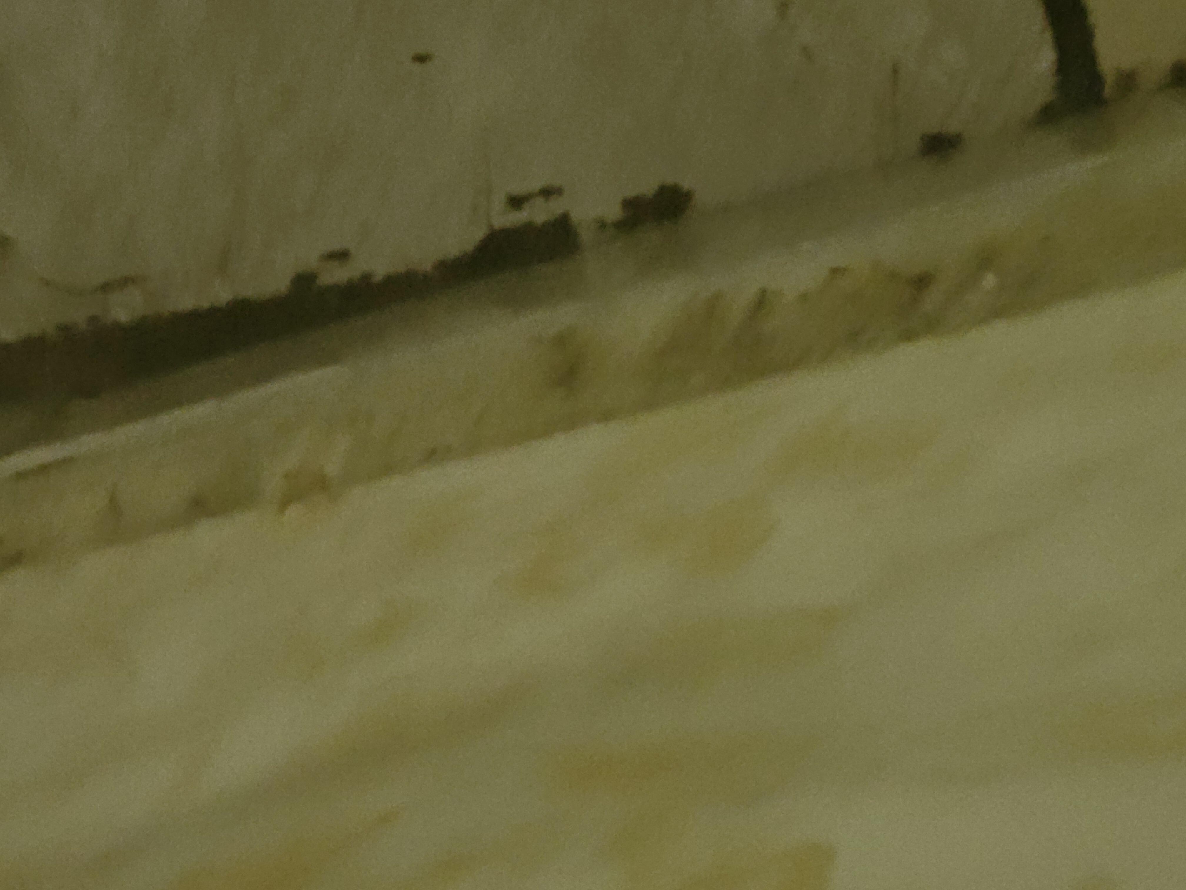 Along the side of bed