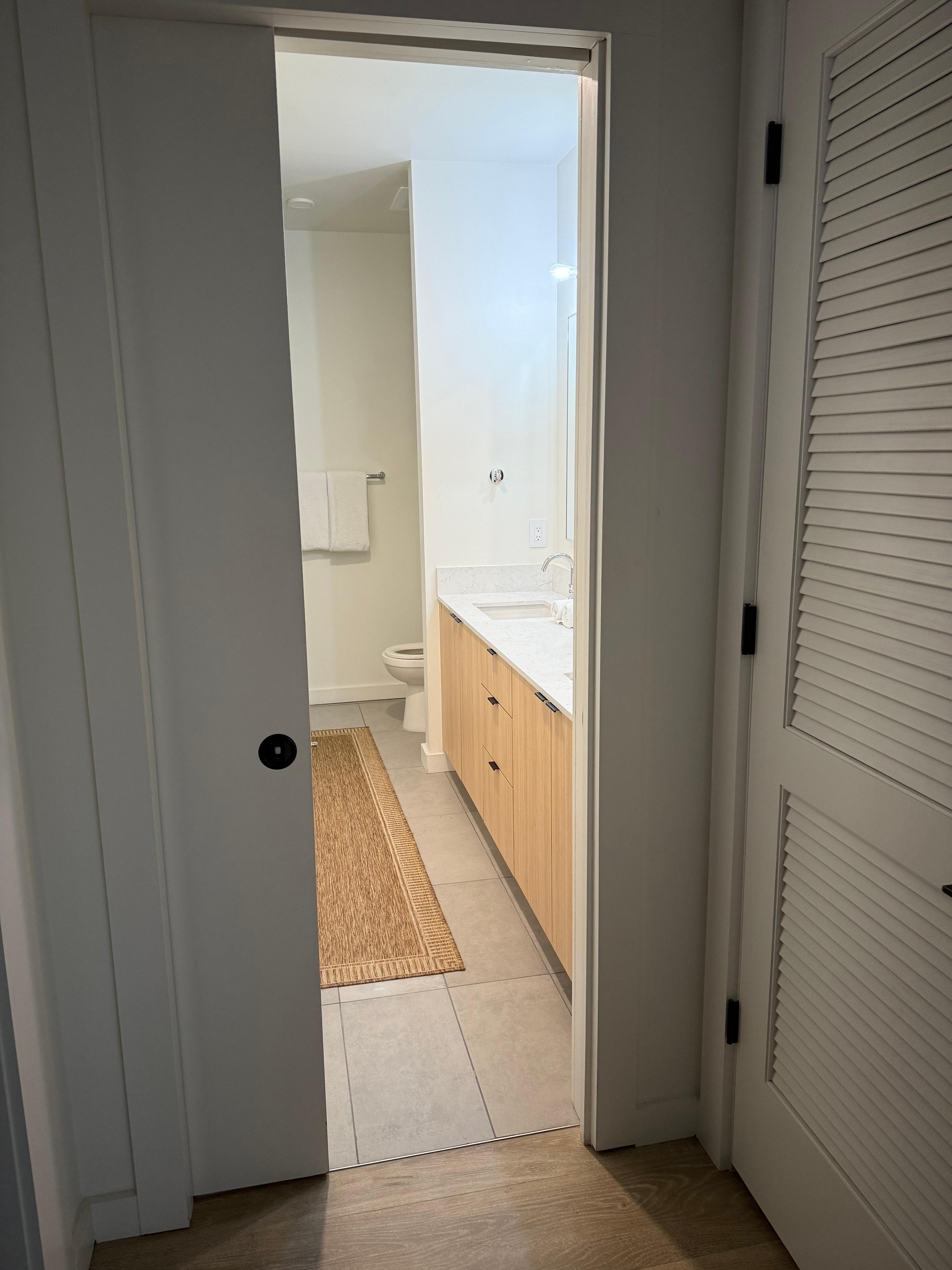 Door did not close to bathroom