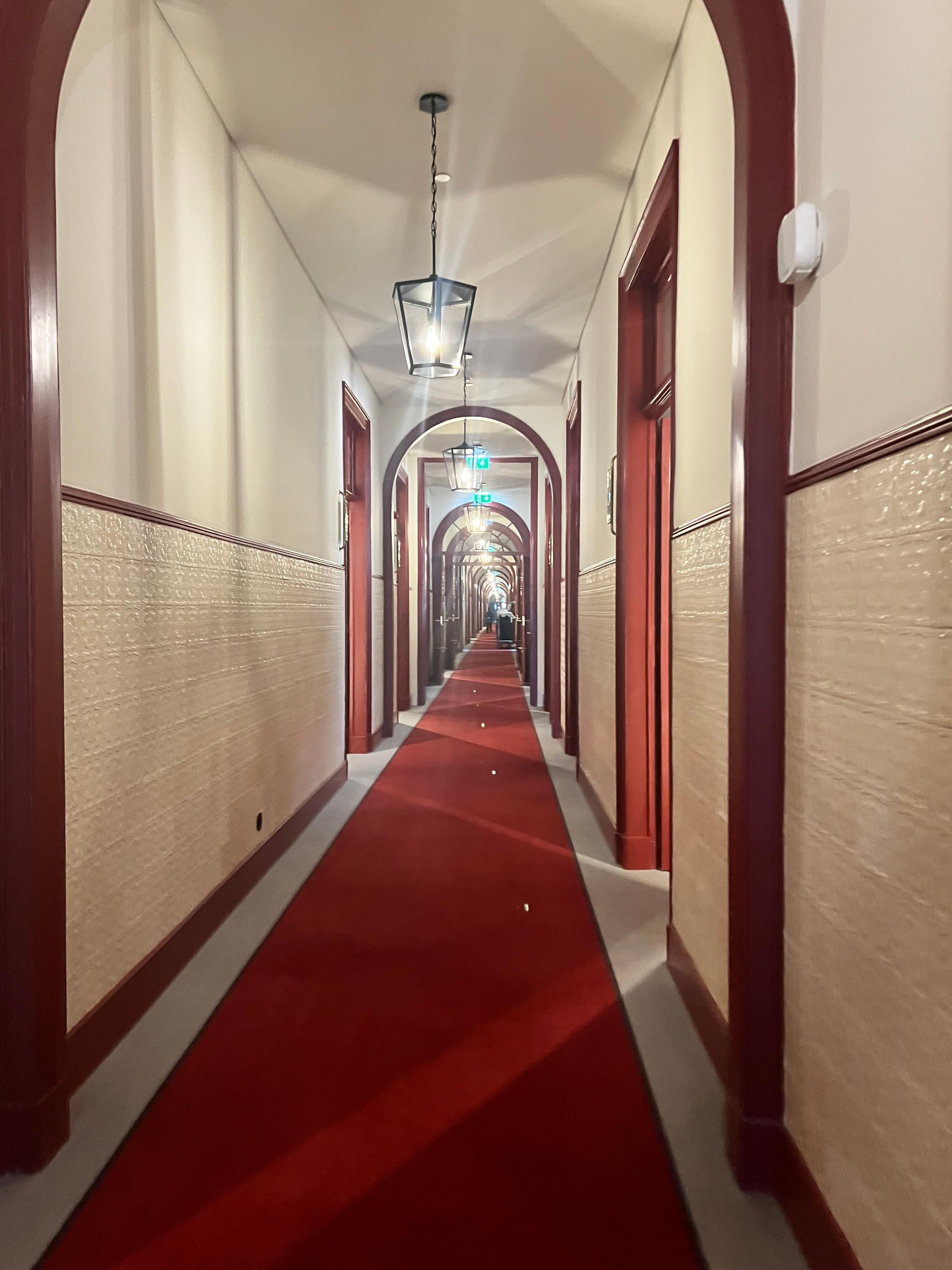 Long walk down the corridor