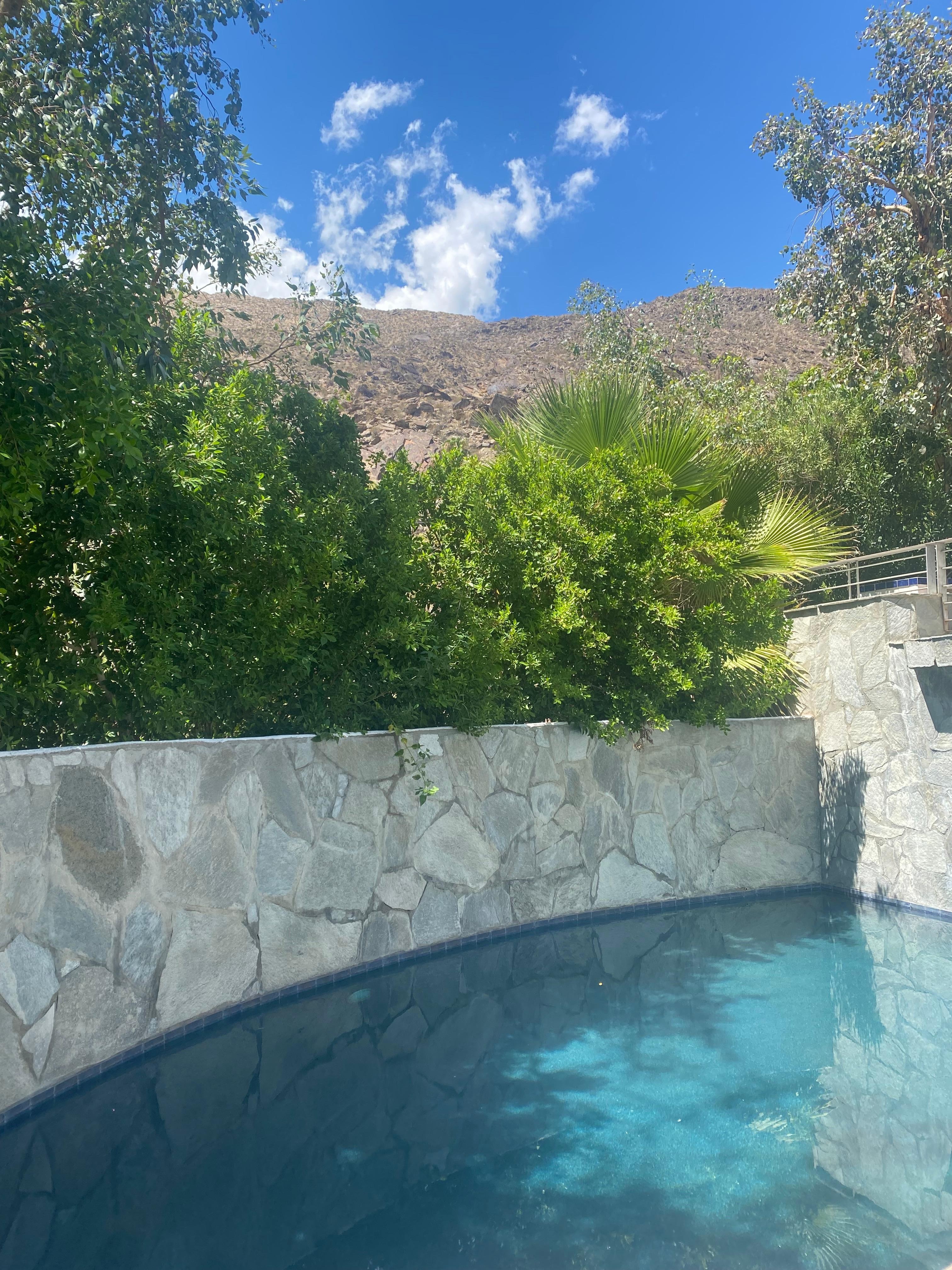 Pool view to mountain 