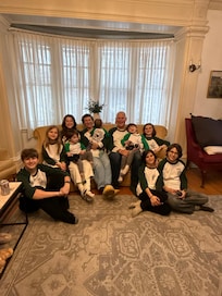 Nine very happy grandchildren with plenty of room for everyone.
