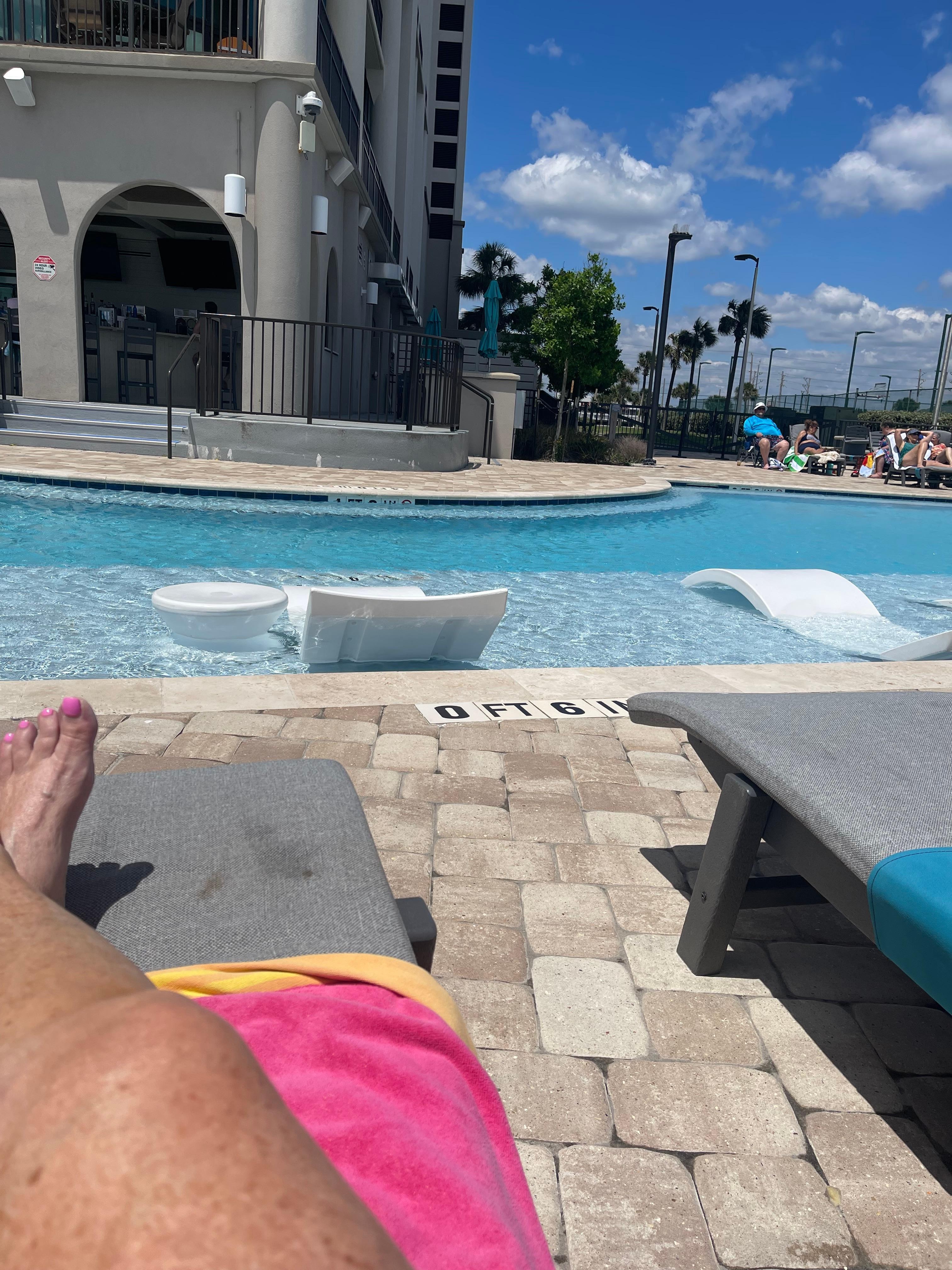 Adult only pool across from the poolside bar/restaurant. 