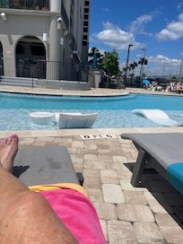 Adult only pool across from the poolside bar/restaurant.