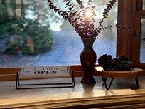 Kitchen window during sunrise