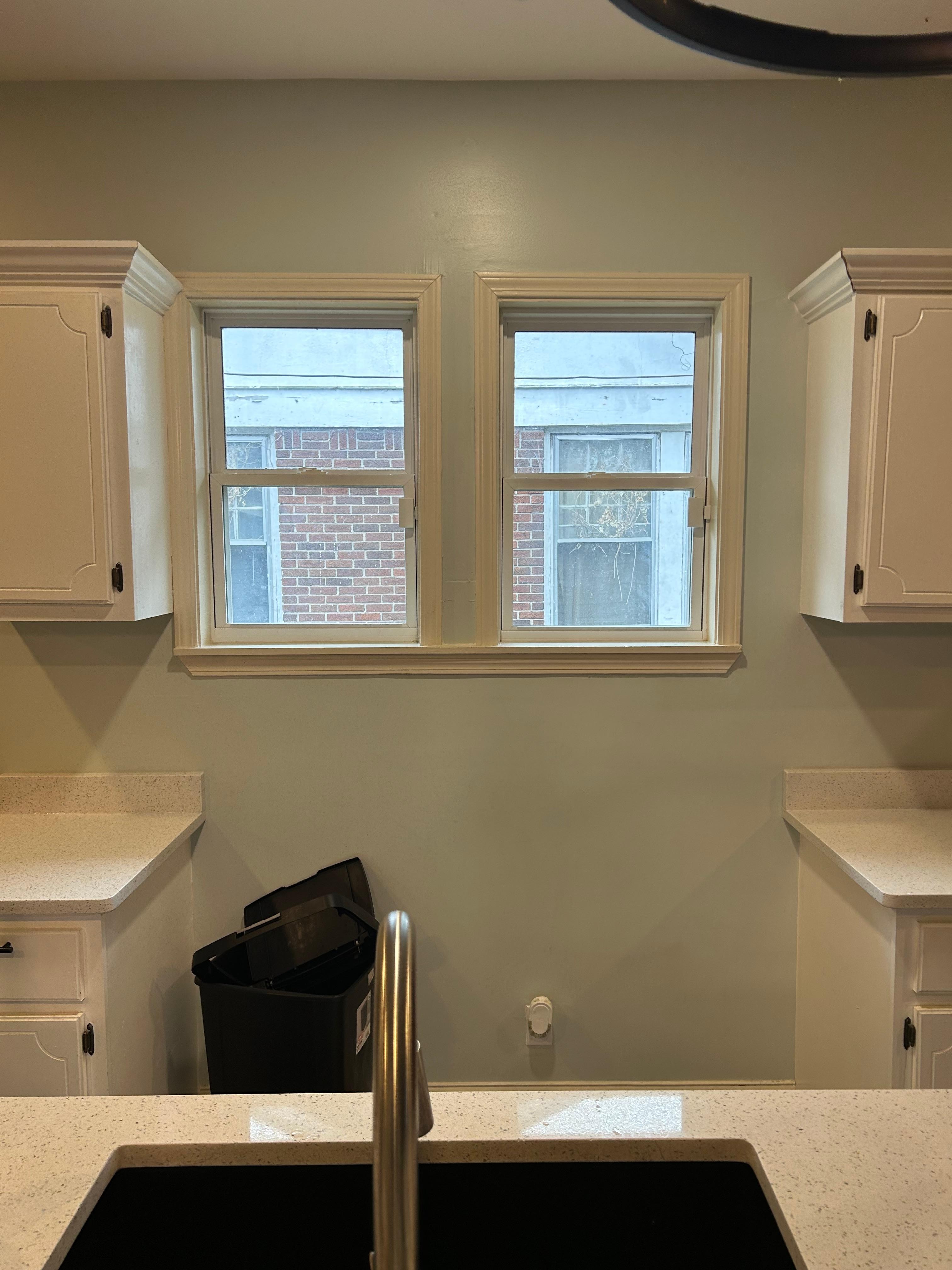 No blinds/curtains; for privacy at night, we covered with towel for safety 