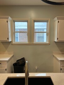 No blinds/curtains; for privacy at night, we covered with towel for safety