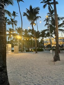 Beach area in evening