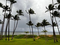 View from the lanai during the early days of the Kona storm