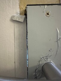 You could see outside from the door handle casing.
