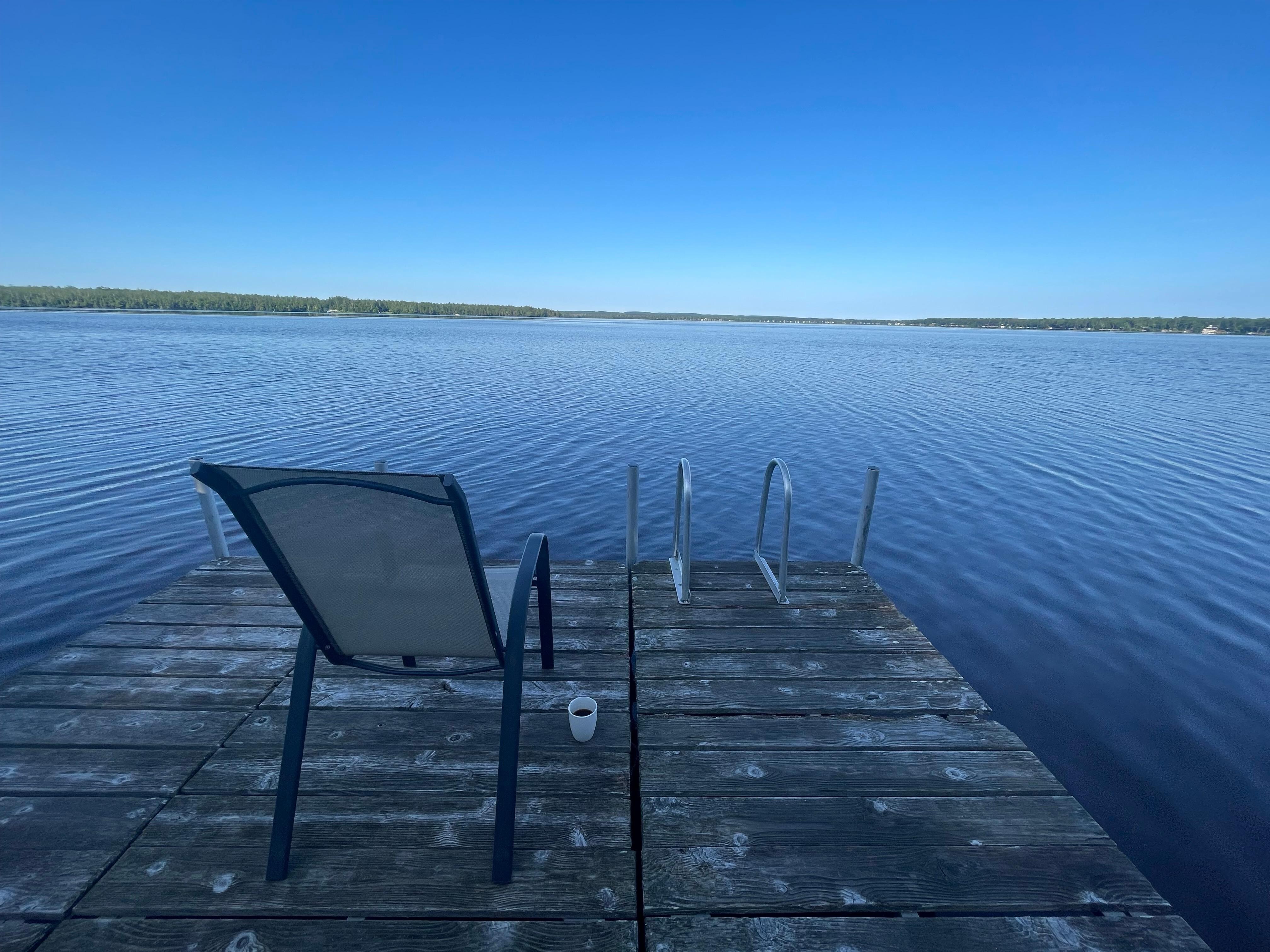 View from the dock in the morning 