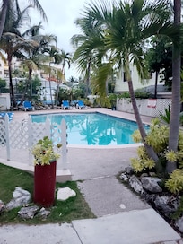 One of three pools. They usually have a breakfast counter and mini-mart. It was unavailable during my stay.