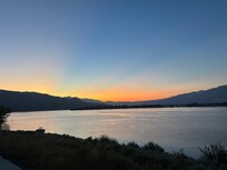 Sunset.