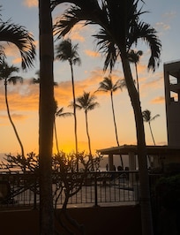 A beautiful view from the condo at sunset