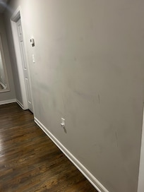 Almost every wall has smudges on it.