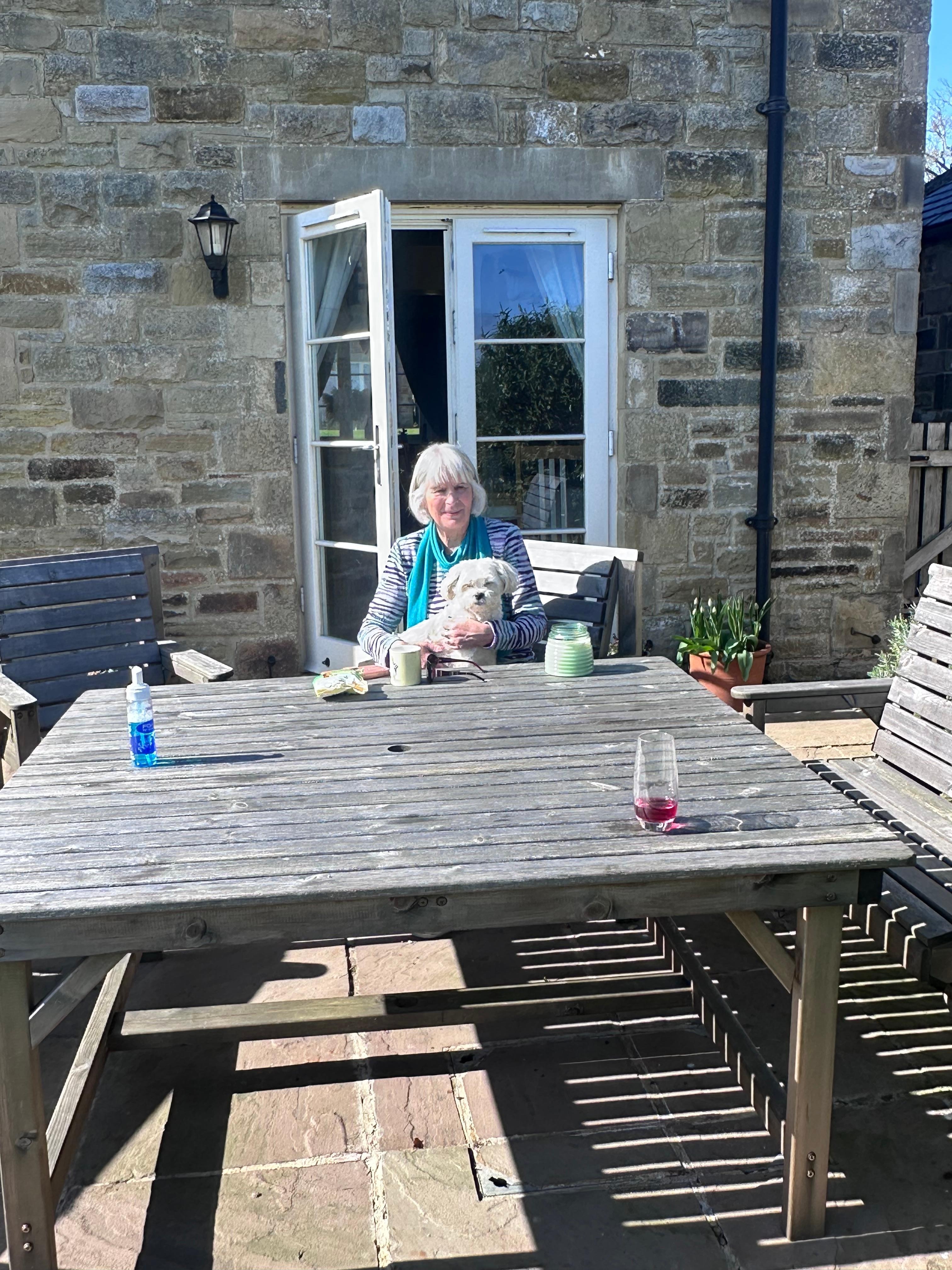 Morning coffee in the sun. 