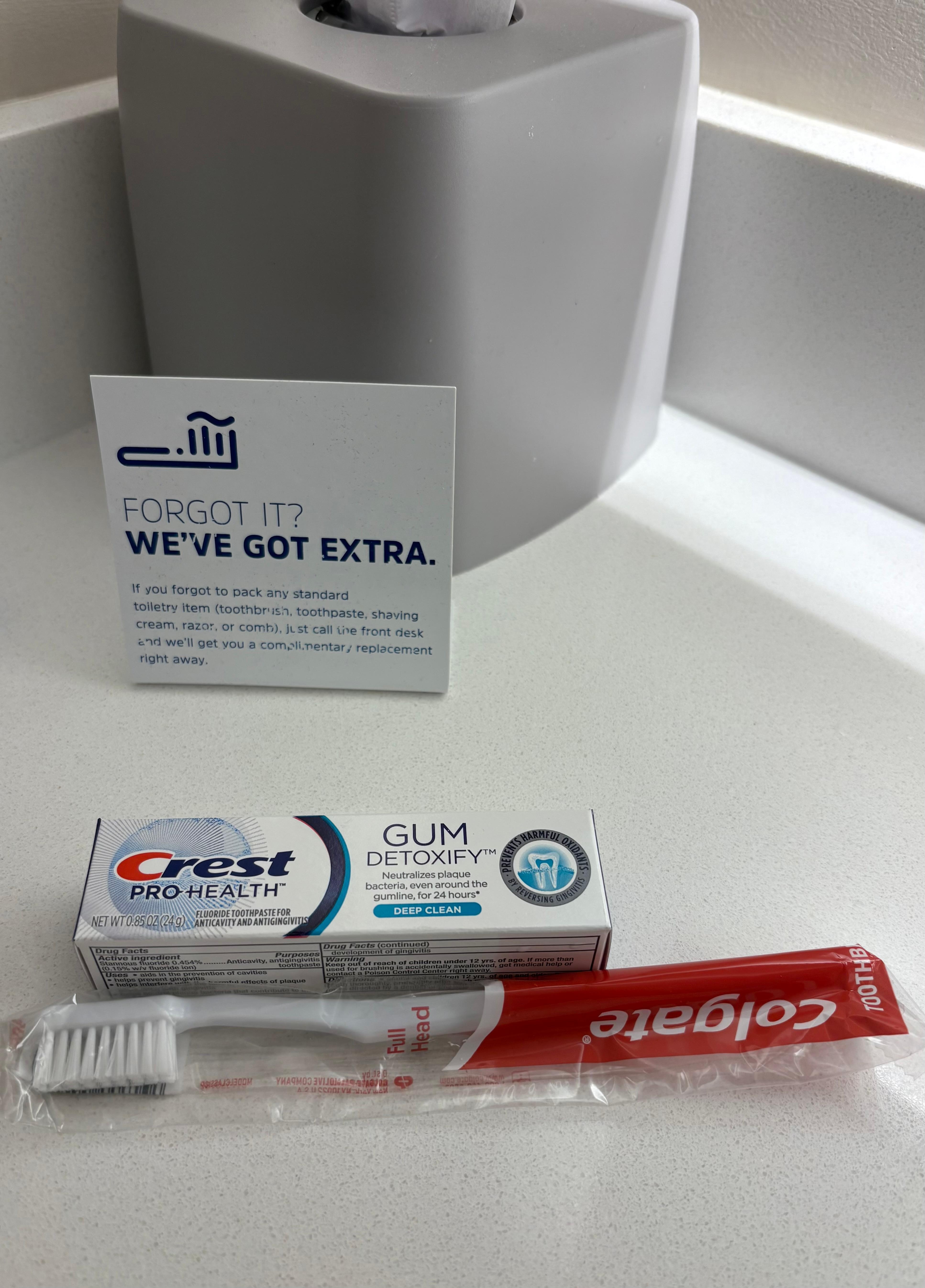 They went beyond expectations by providing complimentary toiletries to guest who may have forgotten 