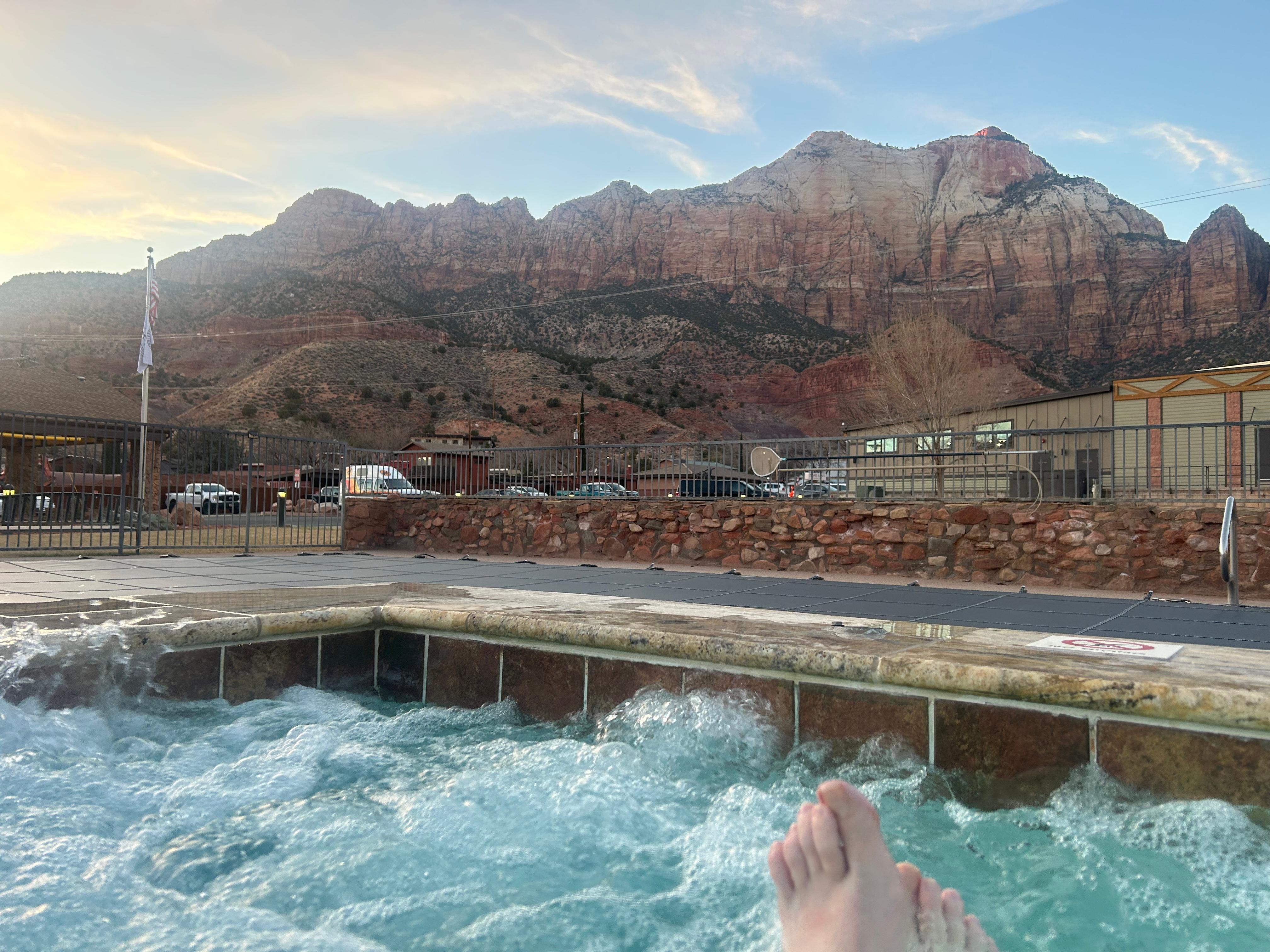 Hot tub was great for tired legs