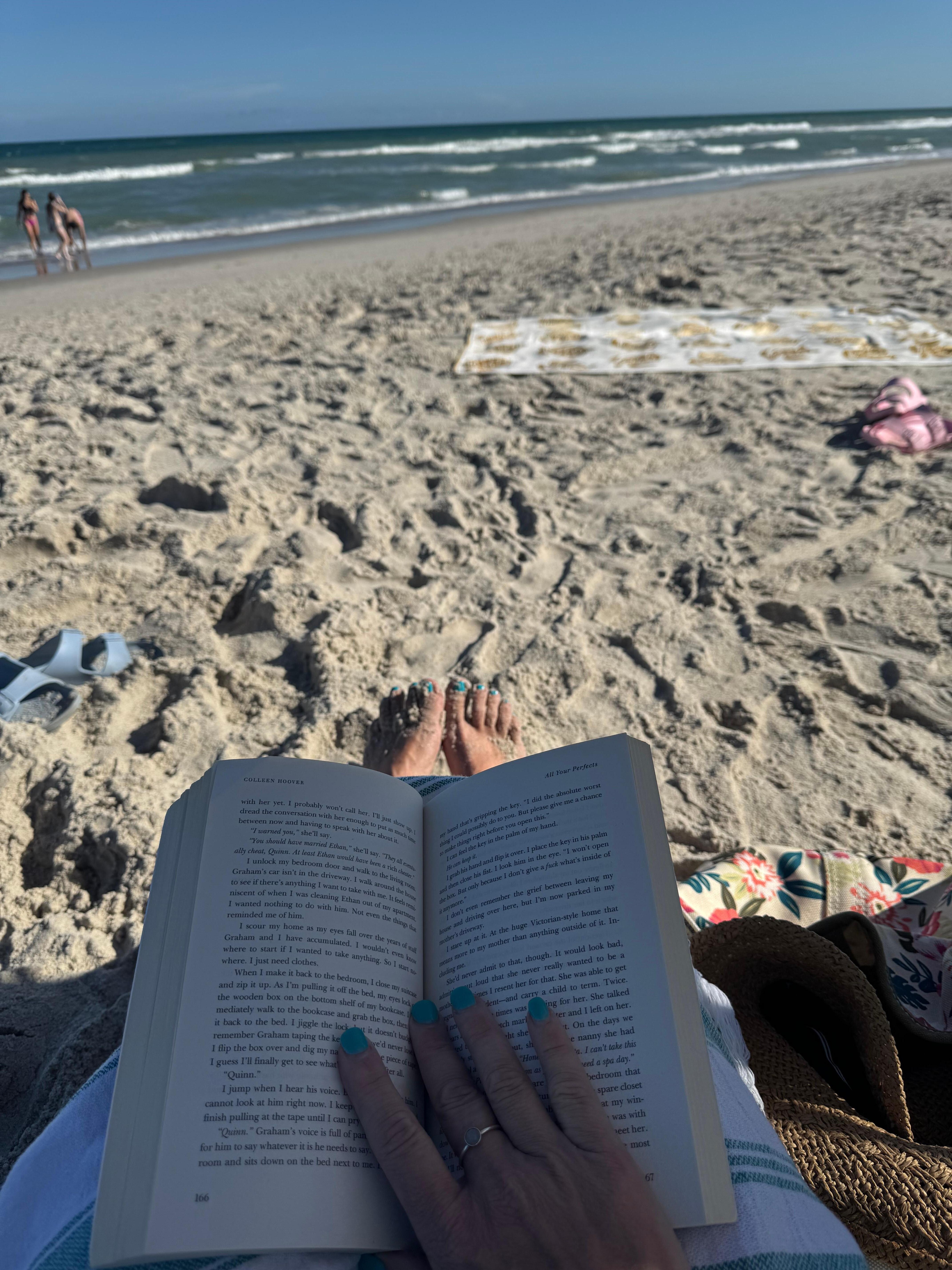 Surf City beach is the perfect place to listen to music and read my favorite book.  