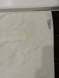 Stained towels