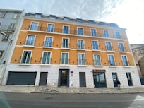 Front of apartment building