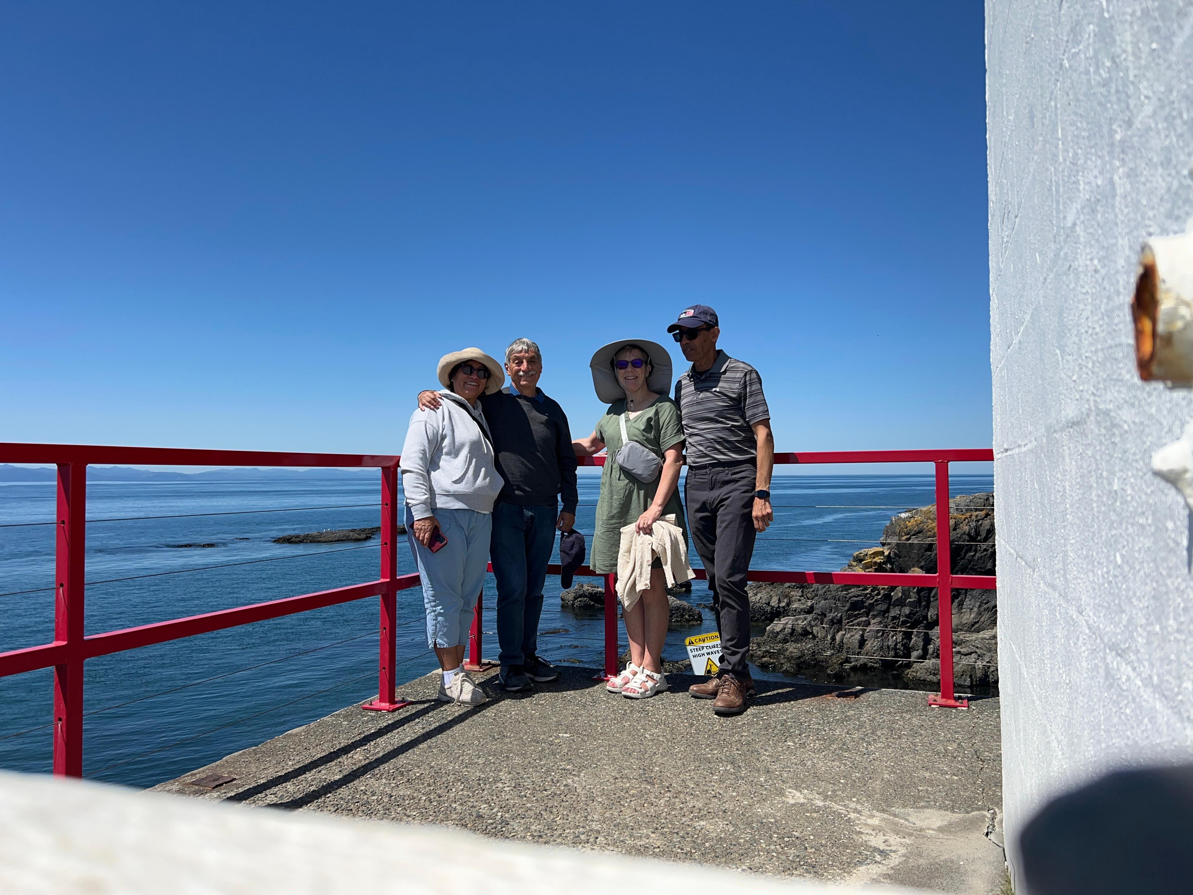 The four of us at Sheringham Point Lighthouse 