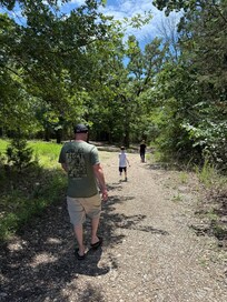 Short rocky walk through the forest
