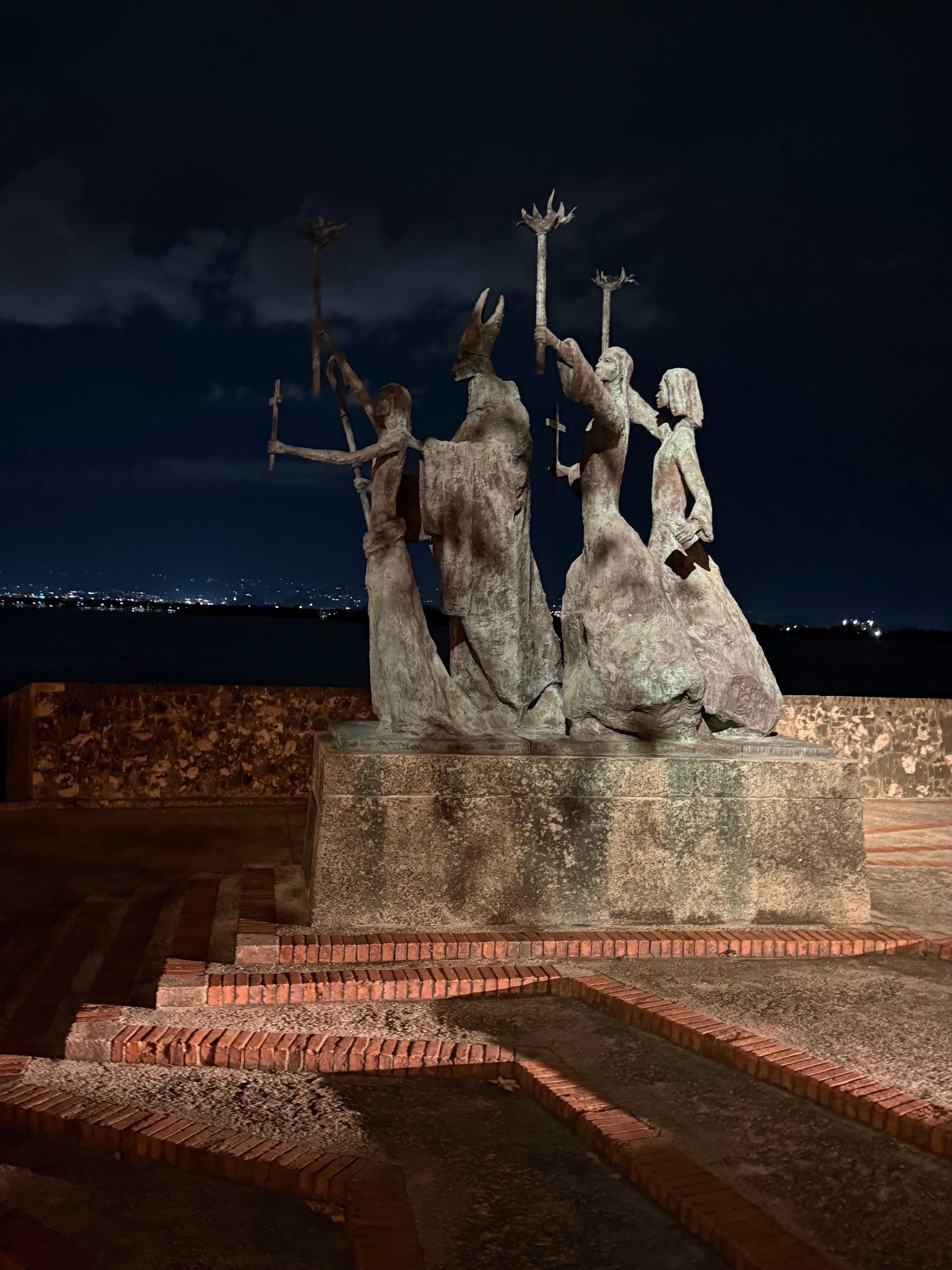 Park at nite across from front door 