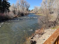 River out back off spacious deck. April 2026