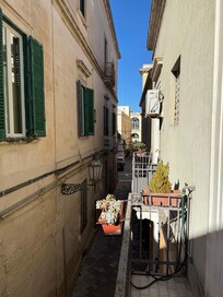 Balcony off our apartment, in a quiet street