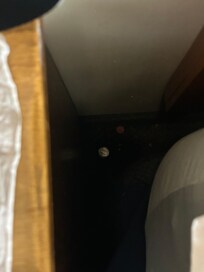 Beer too beside the bed and other piece of garbage