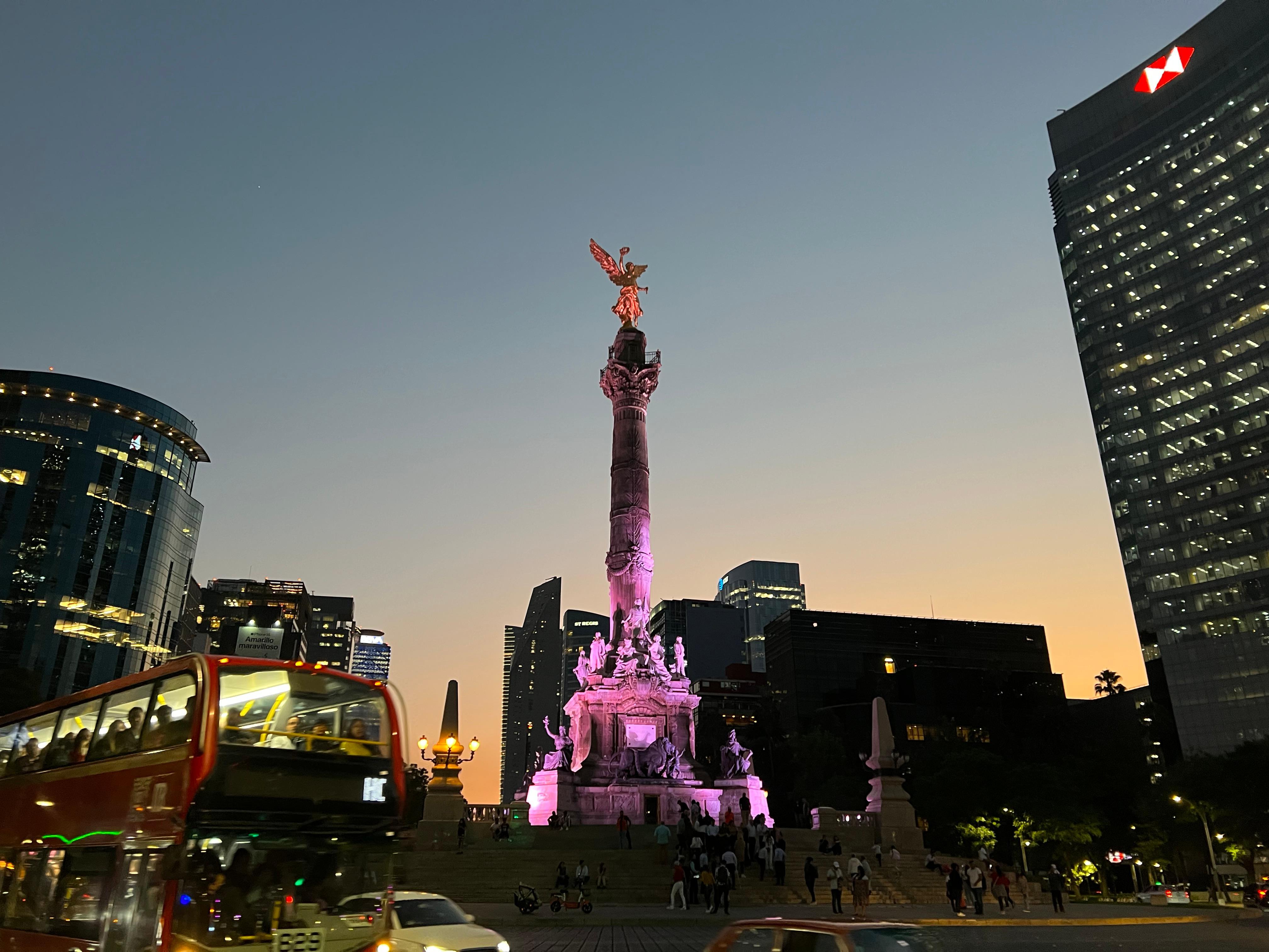 Angel at dusk.