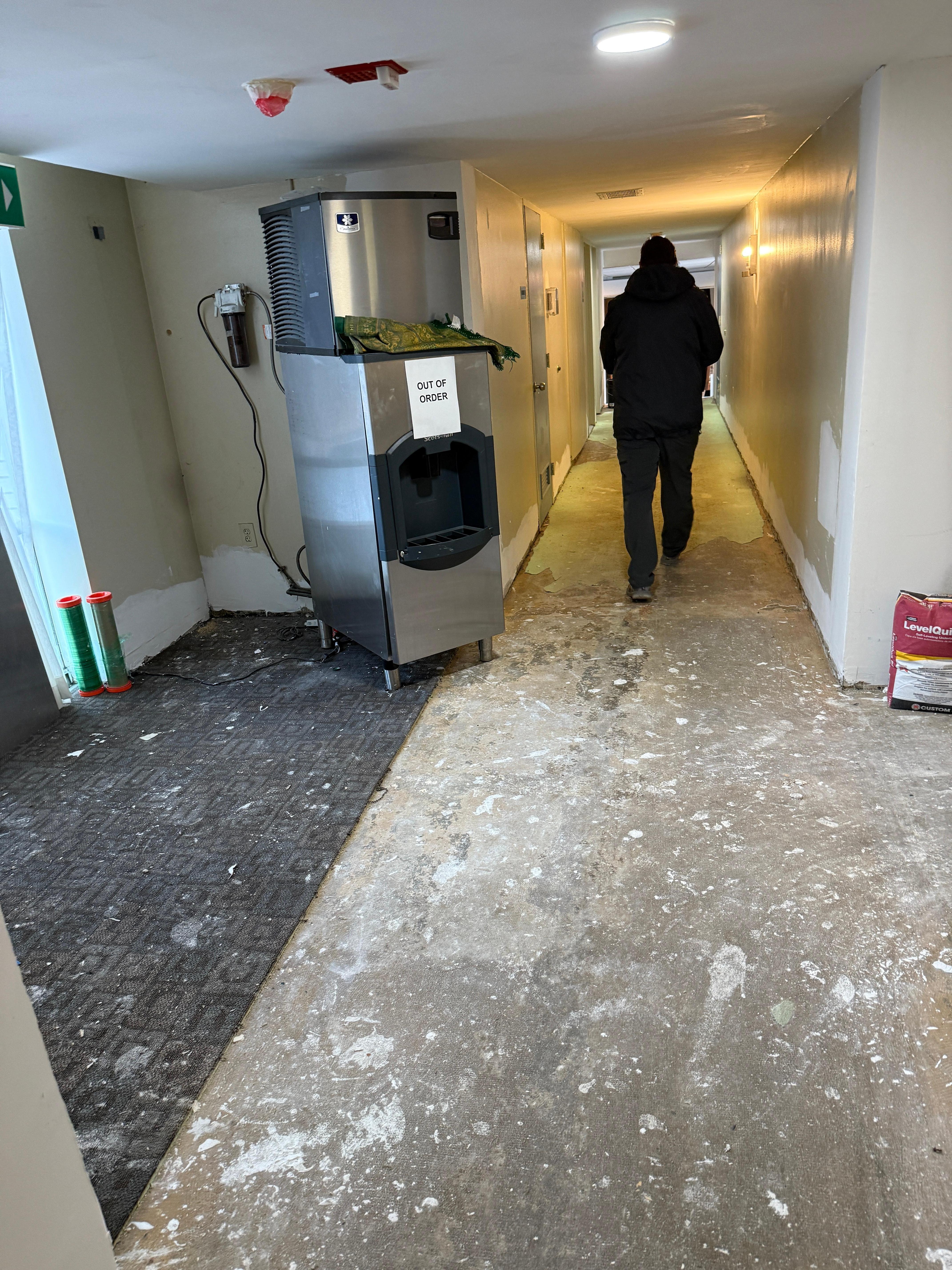 Lobby hallway to room