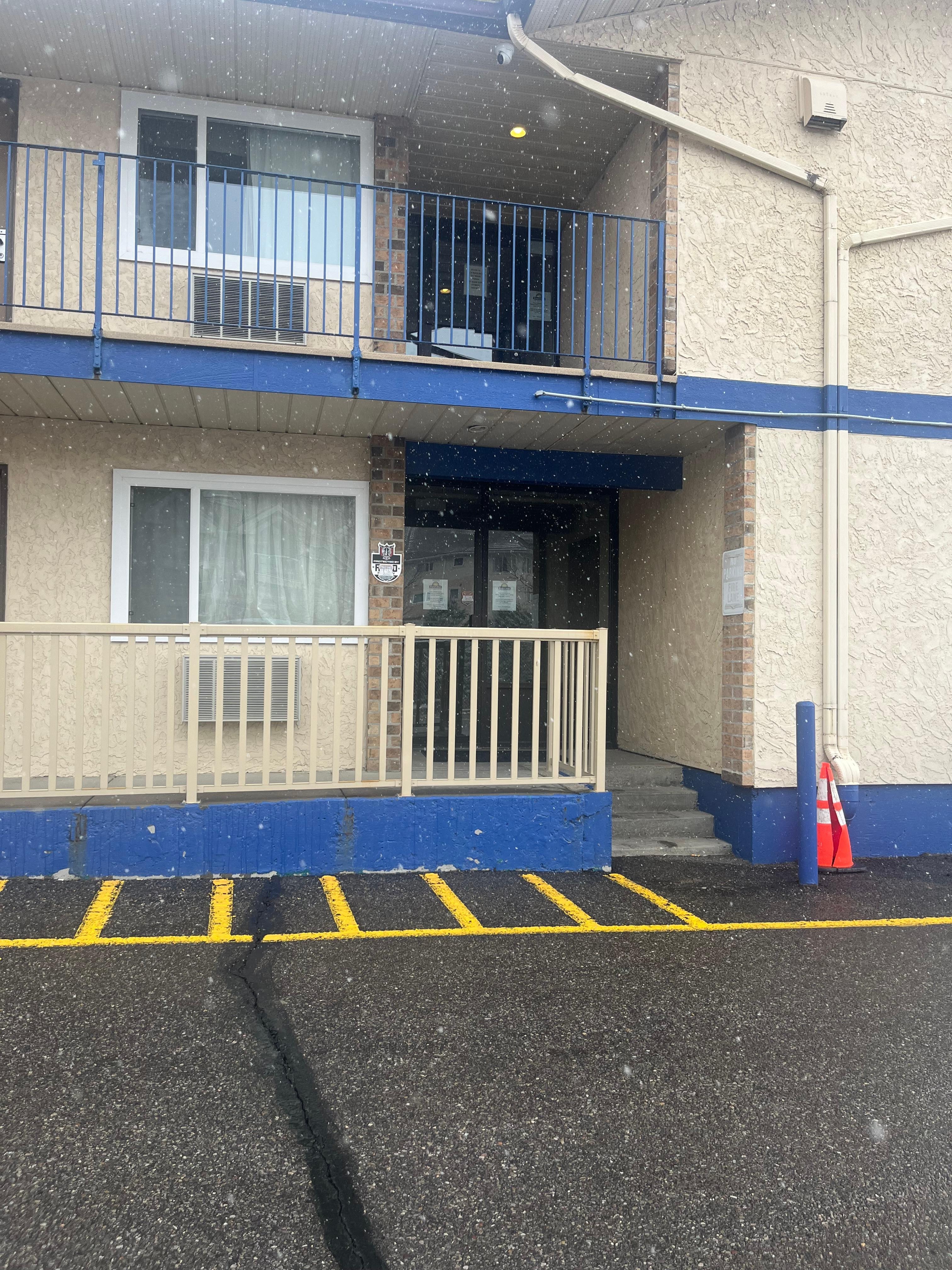 Outside, side entrance