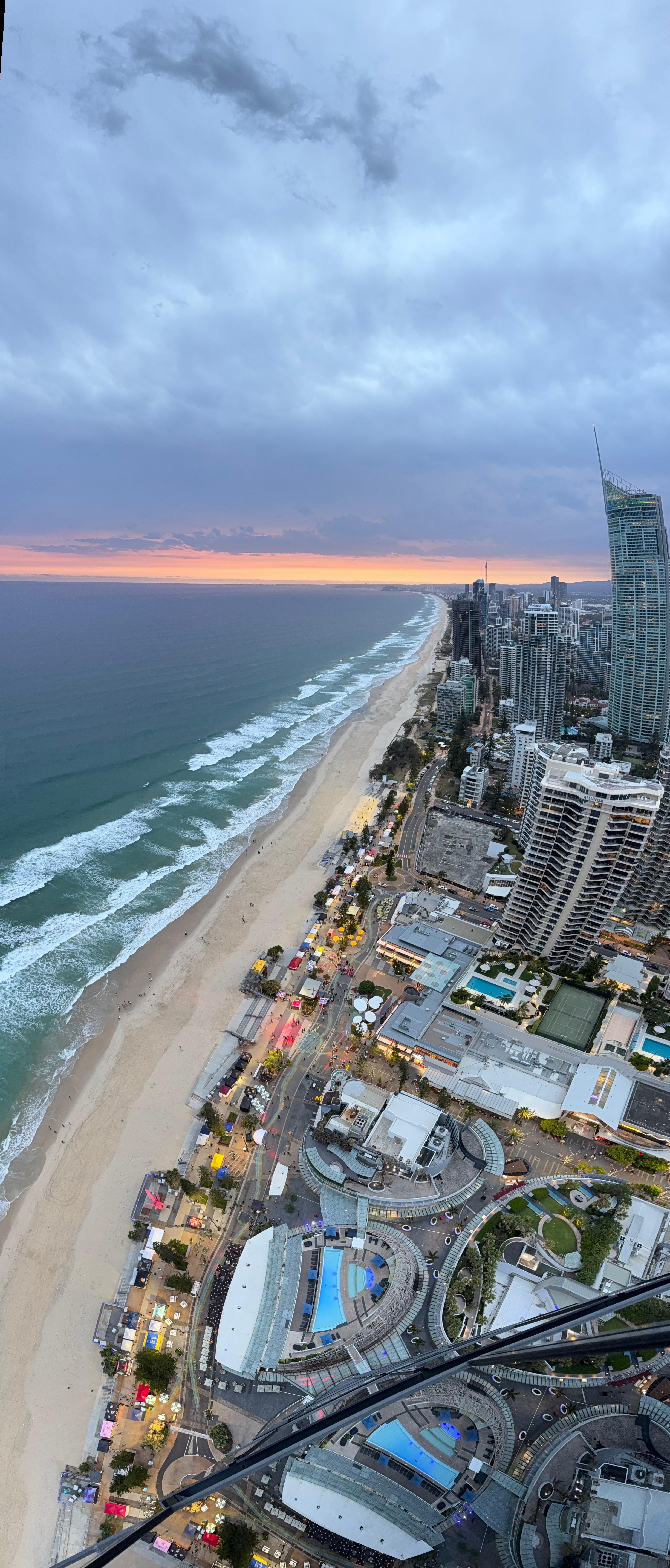 From outside balcony facing south east. 