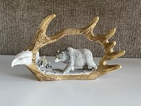 Beautiful moose antler carving.