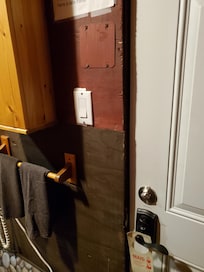 Walking in the door right to the bathroom