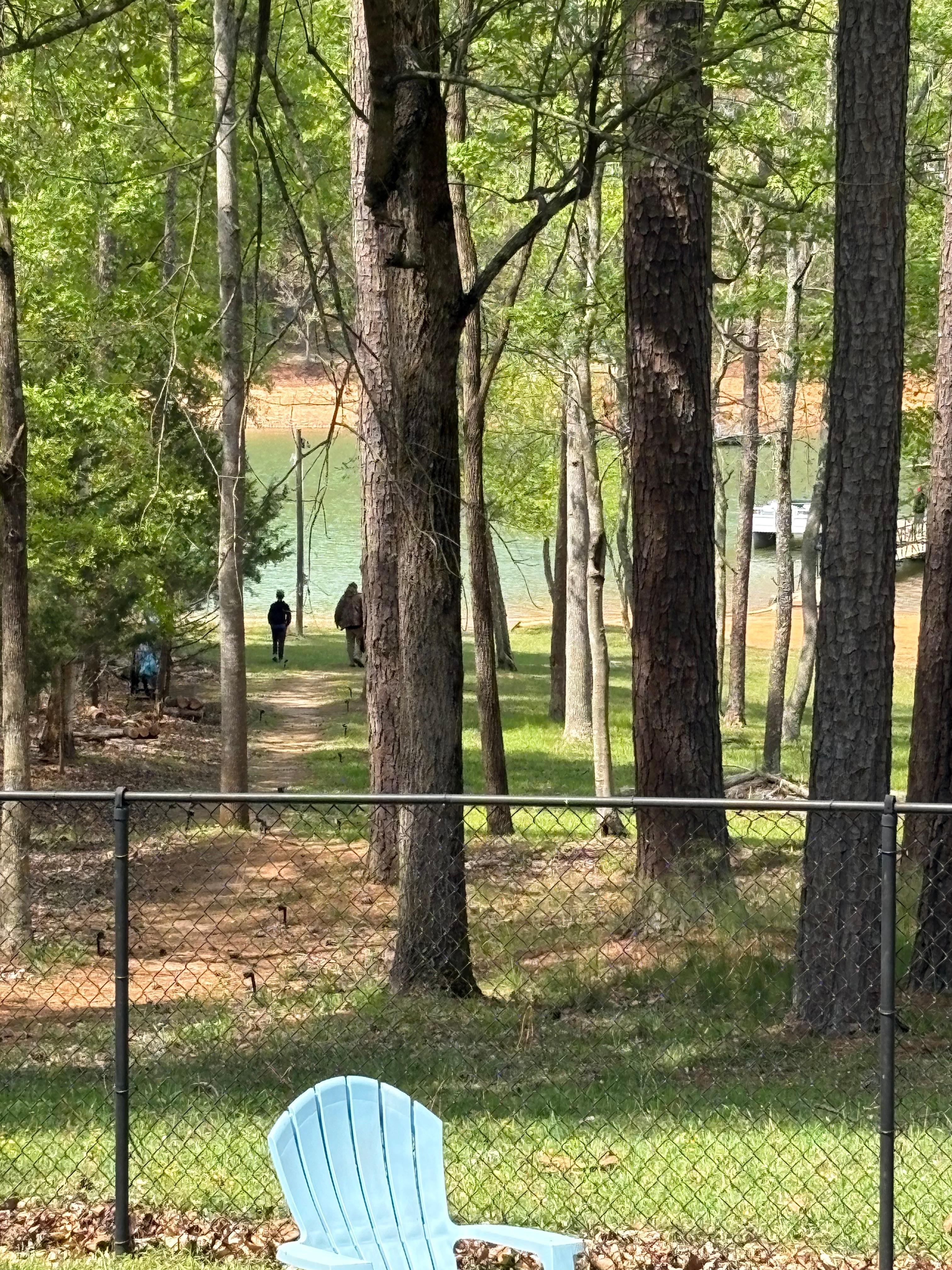 Walk with Grandpa to the lake dock