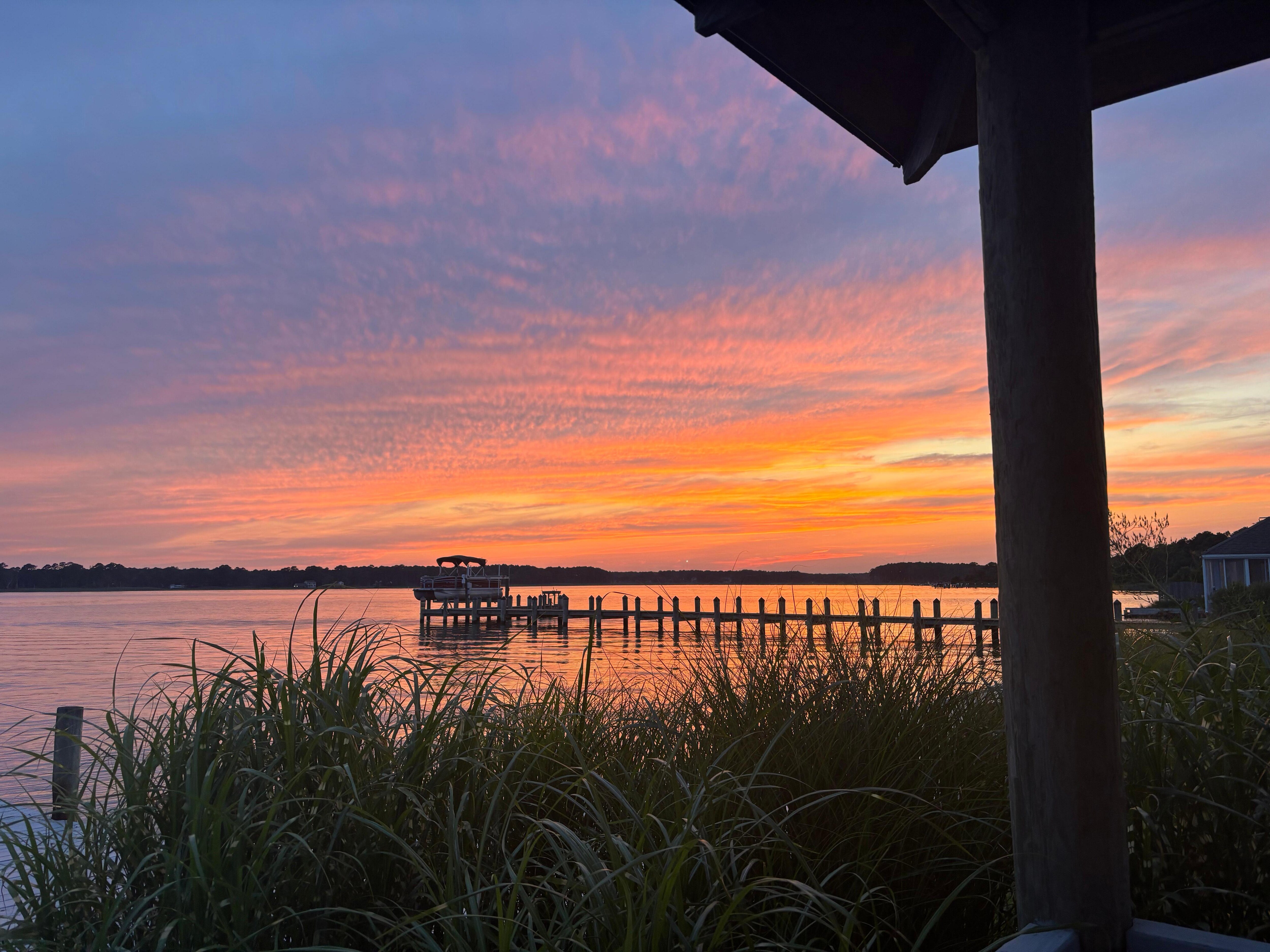 Sunset view from the deck/lanai 