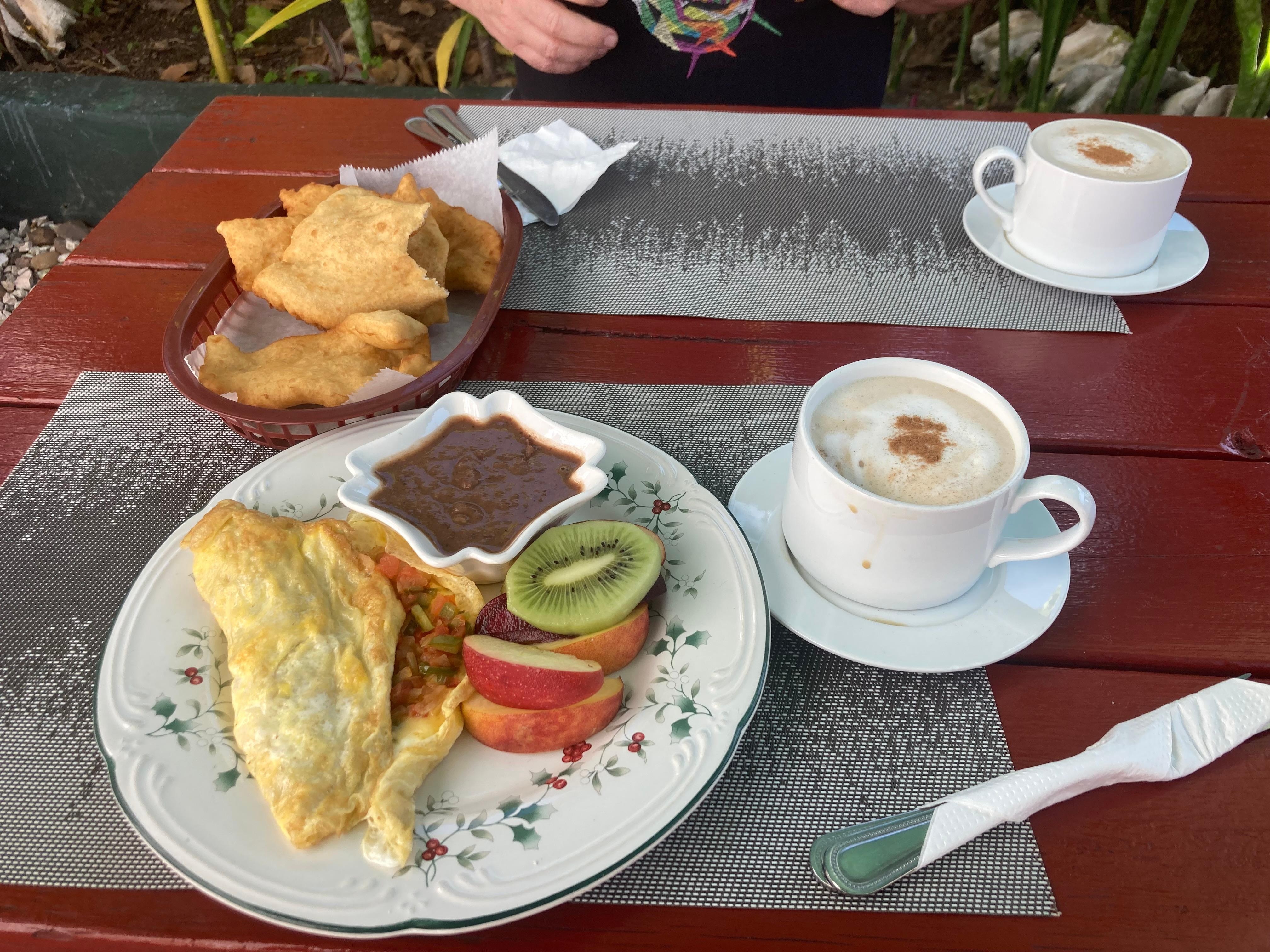 Delicious Belizean breakfast 