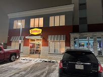 Dennys attached to hotel and can access from inside hotel. They do room service as well.