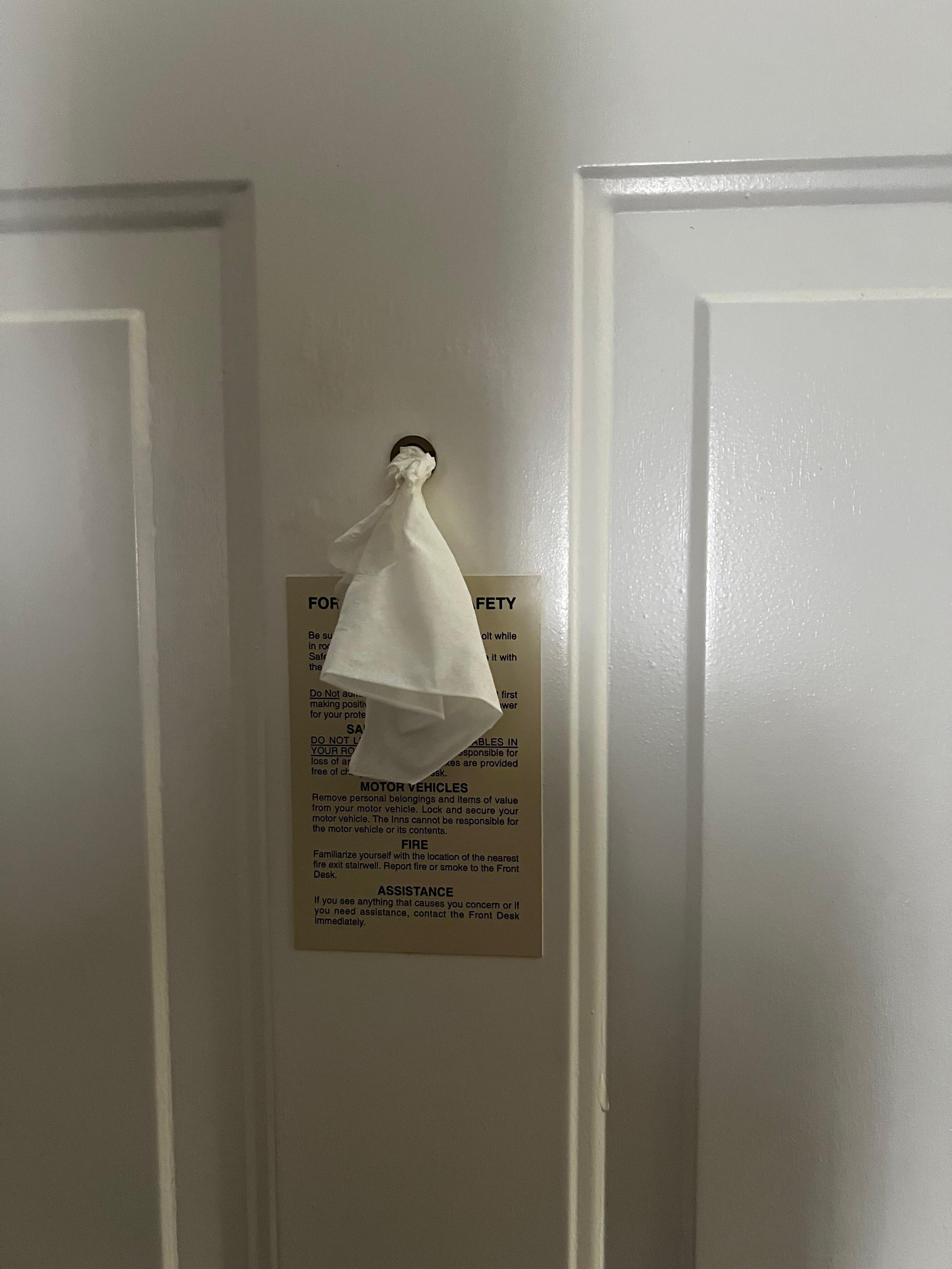 This is what our peep hole in our room looked like. 