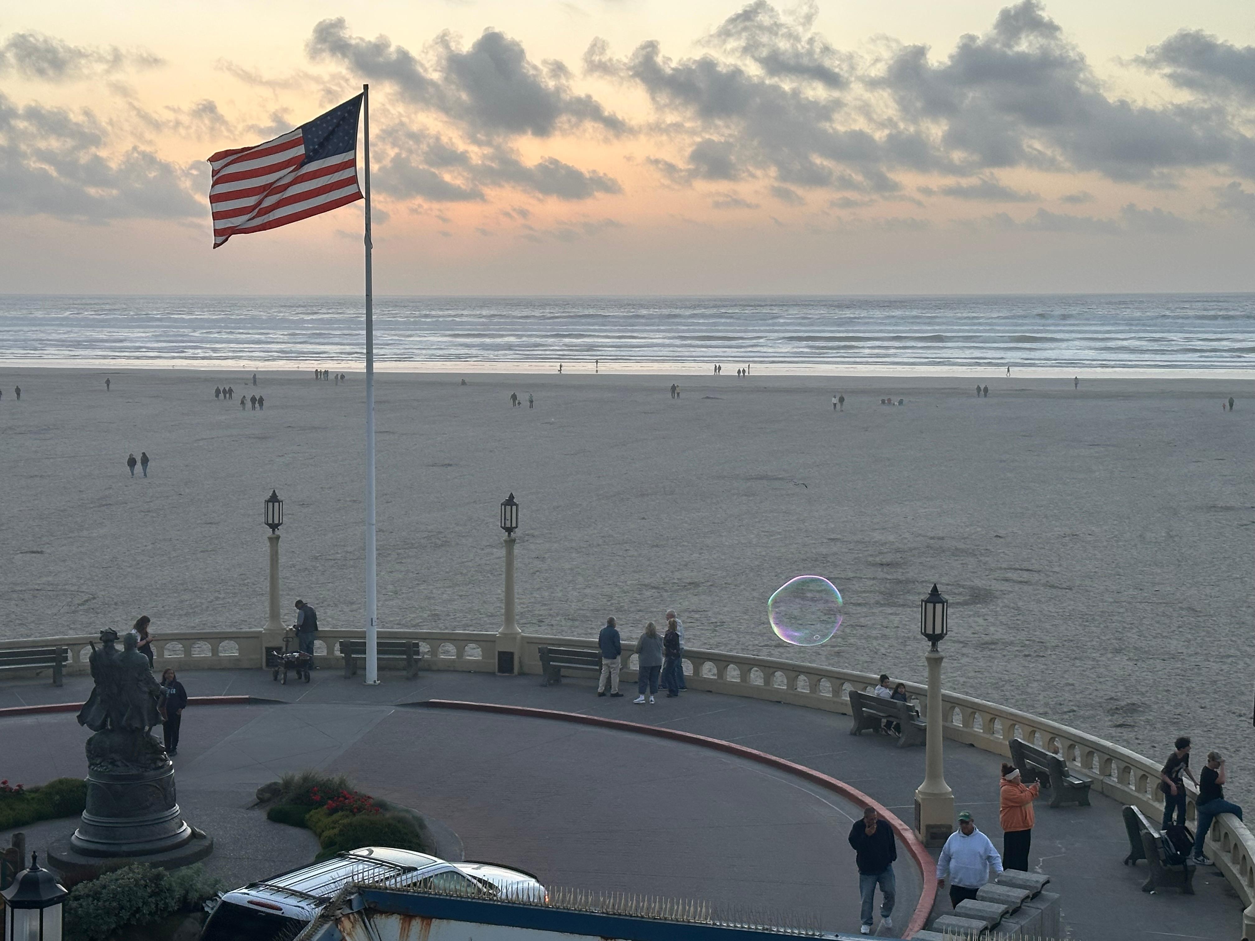 A bubble floating by. 