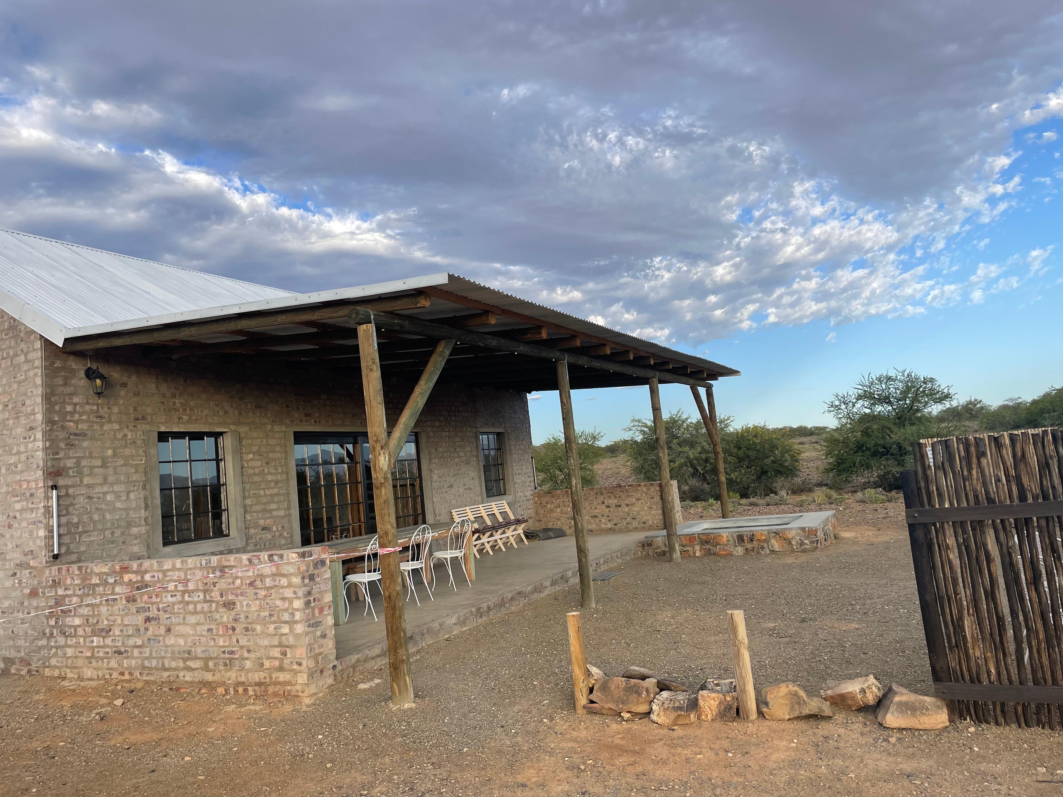 Outside view with splash pool