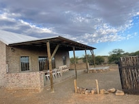 Outside view with splash pool