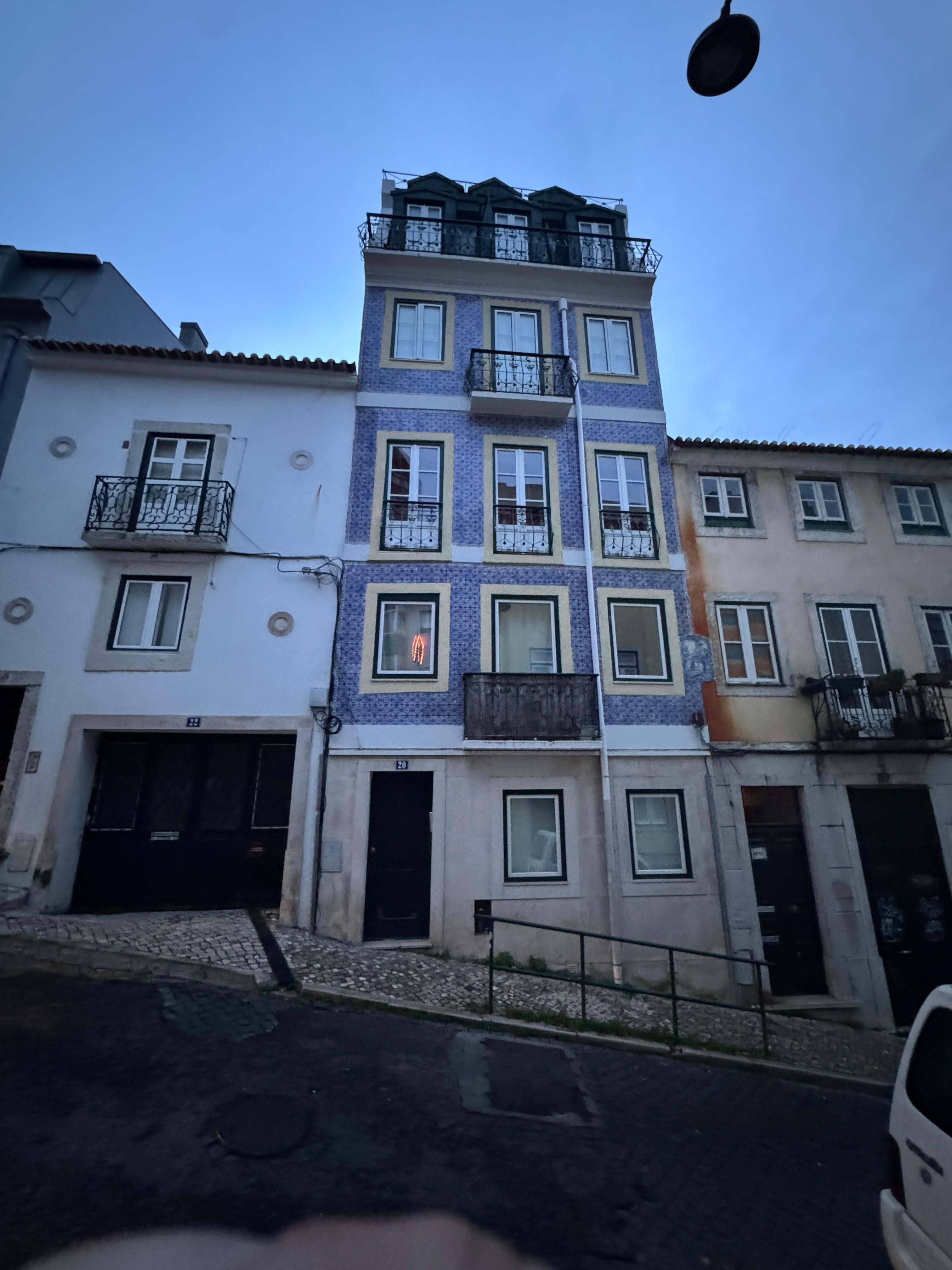 The exterior of the property.